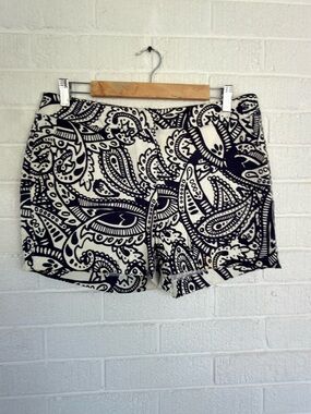 Black & White Paisley-Print Bermuda Shorts